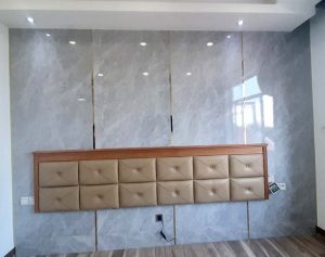 Ốp tấm pvc vân đá cho phòng ngủ khách sạn